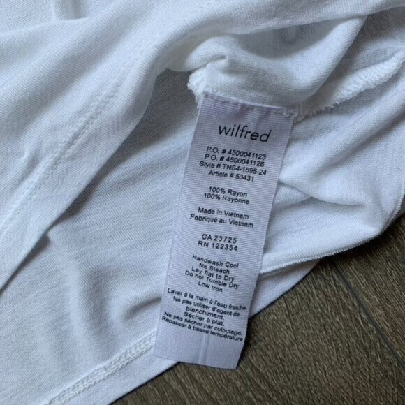 Aritzia Wilfred T-shirt Tee Short sleeve White Crew neck Casual Basic Size XS - Picture 12 of 15
